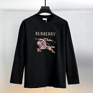 Burberry Black Graphic Long Sleeve Tee